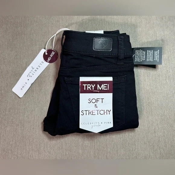 Celebrity Pink Girls Black Jeans Size 8 - Picture 2 of 5